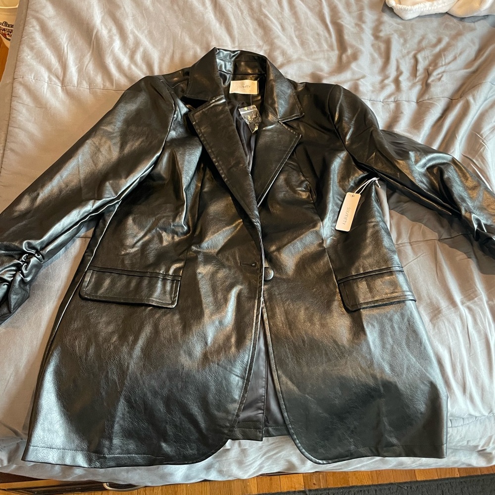 Black leather jacket